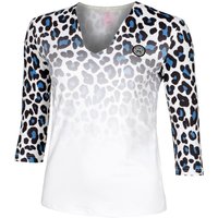 BIDI BADU Leoparty Styles V-Neck Longsleeve Damen in weiß, Größe: XS von BIDI BADU