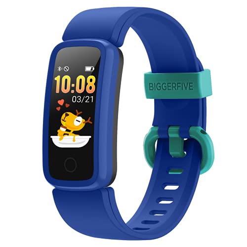 BIGGERFIVE Vigor Fitness Armband Uhr für Kinder Mädchen Junge ab 5-15 Jahren, Fitness Tracker Smartwatch mit Schrittzähler Pulsuhr Kalorienzähler und Schlafmonitor, IP68 Wasserdicht Aktivitätstracker von BIGGERFIVE