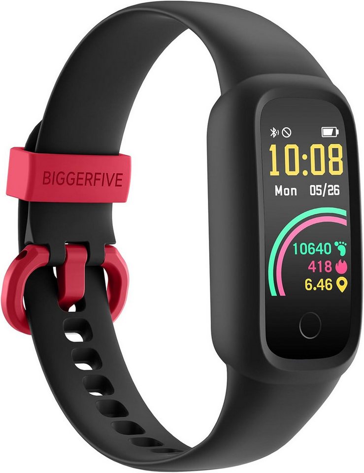 BIGGERFIVE kontinuierliche Herzfrequenzüberwachung Smartwatch (Android, iOS), mit Aktivitätstracker, Schrittzähler, Pulsuhr, Schlafmonitor, IP68 von BIGGERFIVE