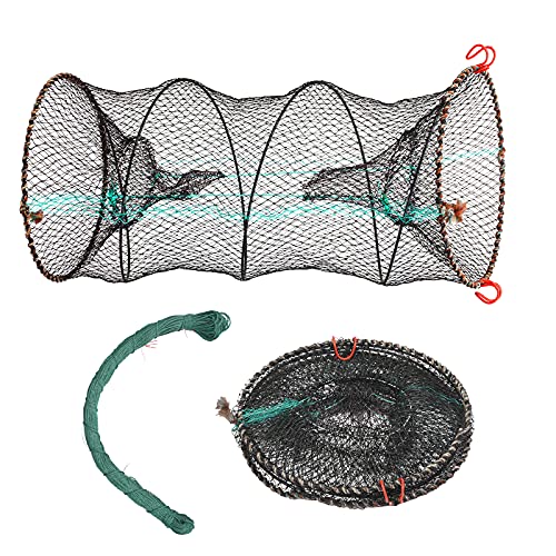 YOLOUP 2pcs Gefaltet Nylon Fischernetz Set Fisch Reuse 30 * 60 cm Köderfischreuse Krabben Falle Fisch Reuse mit Geflochtene Angelschnur Flachwasserfischen Zubehör für Fisch Hummer Krabbe Langusten YOLOUP 2pcs Gefaltet Nylon Fischernetz Set Fisch Reuse 30 * 60 cm Köderfischreuse Krabben Falle Fisch Reuse mit Geflochtene Angelschnur Flachwasserfischen Zubehör für Fisch Hummer Krabbe Langusten von YOLOUP