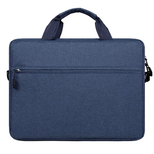 Laptop-Tragetasche mit verstellbarem Schultergurt und Griff, Notebook-Handtasche für Reisen und Business, blau von BIGULA