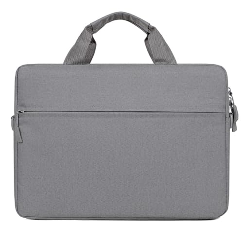 Laptop-Tragetasche mit verstellbarem Schultergurt und Griff, Notebook-Handtasche für Reisen und Business, grau von BIGULA