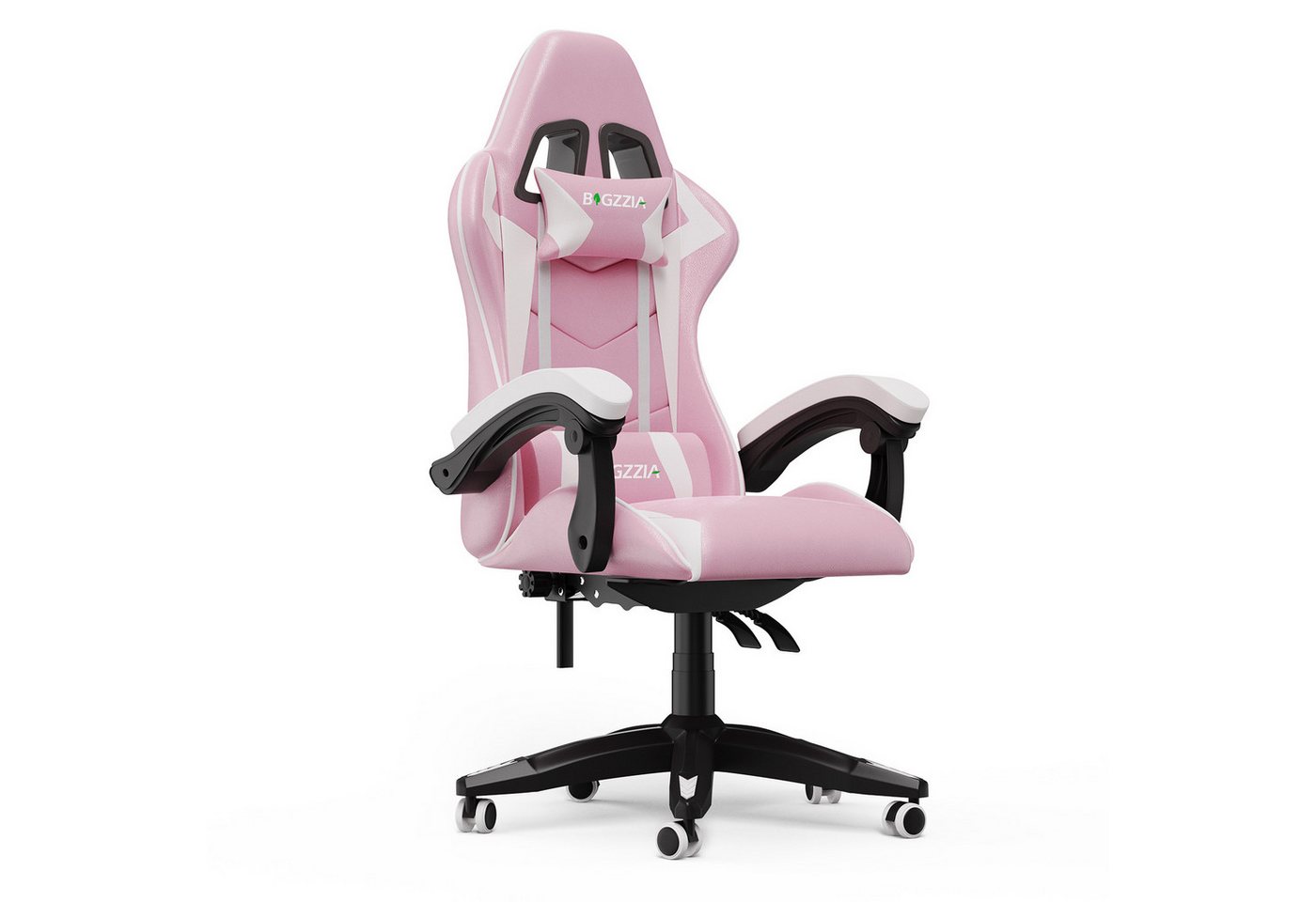 BIGZZIA Gaming-Stuhl Bürostuhl Ergonomisch mit Lendenkissen + Kopfstütze, Gaming Chair Höhenverstellbar, Computerstuhl Ergonomisch von BIGZZIA