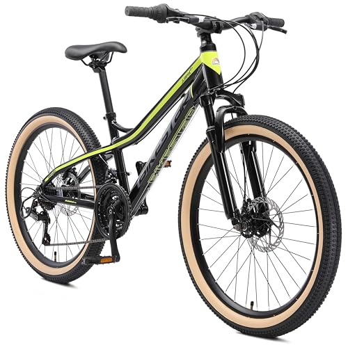 BIKESTAR Alu Mountainbike Jugendfahrrad 24 Zoll ab 9-14 Jahre Hardtail | 21 Gang Shimano Schaltung, Scheibenbremse, Federgabel | Kinder Fahrrad Schwarz & Grün | Risikofrei Testen BIKESTAR Alu Mountainbike Jugendfahrrad 24 Zoll ab 9-14 Jahre Hardtail | 21 Gang Shimano Schaltung, Scheibenbremse, Federgabel | Kinder Fahrrad Schwarz & Grün | Risikofrei Testen von BIKESTAR