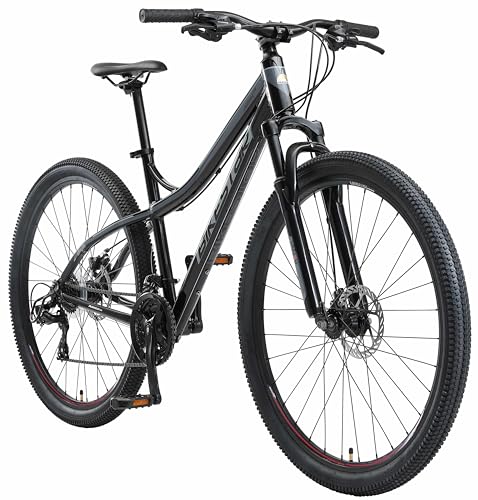 BIKESTAR Hardtail Aluminium Mountainbike Shimano 21 Gang Schaltung, Scheibenbremse 29 Zoll Reifen | 18 Zoll Rahmen Alu MTB | Schwarz & Grau von BIKESTAR