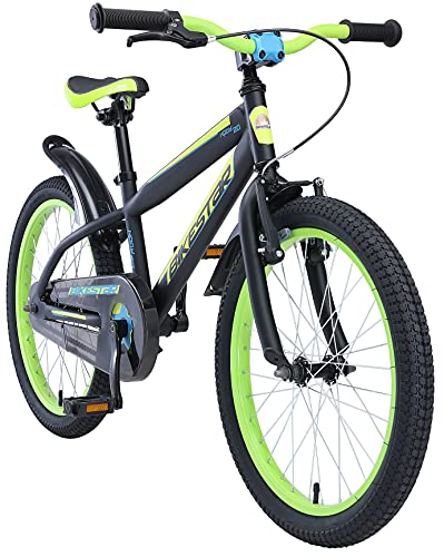 BIKESTAR Kinderfahrrad 20 Zoll für Mädchen und Jungen ab 6 Jahre | 20er Kinderrad Mountainbike | Fahrrad für Kinder Schwarz & Grün | Risikofrei Testen von BIKESTAR