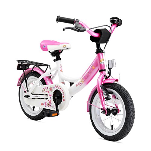 BIKESTAR Kinderfahrrad für Mädchen ab 3-4 Jahre | 12 Zoll Kinderrad Classic | Fahrrad für Kinder Pink & Weiß | Risikofrei Testen von BIKESTAR