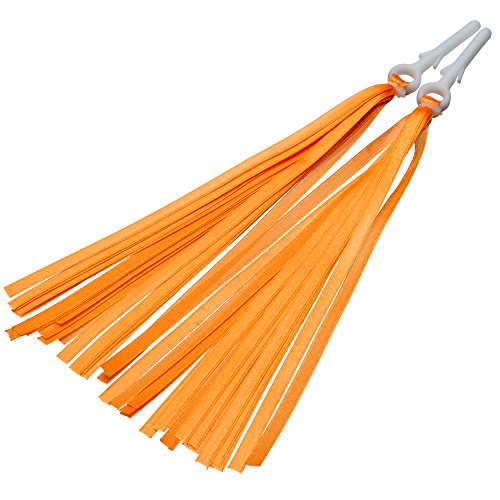 BIKESTAR Lenkerfransen Lenkerbändchen Streamer Bändchen | Für Kinderlaufrad und Kinderfahrrad | Orange von BIKESTAR