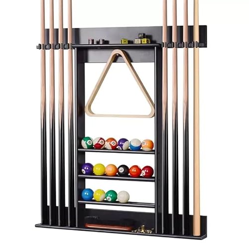 BILMAG Billard Queue Halter Wandhalter mit Kugelregal für 8 Queues, Schwarz BILMAG Billard Queue Halter Wandhalter mit Kugelregal für 8 Queues, Schwarz von BILMAG