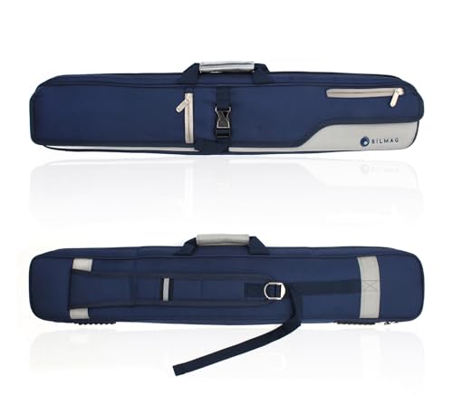 BILMAG Billard Queue Tasche Köcher Queuetasche OSC V, 82cm, 3/4, Ozeanblau Grau BILMAG Billard Queue Tasche Köcher Queuetasche OSC V, 82cm, 3/4, Ozeanblau Grau von BILMAG