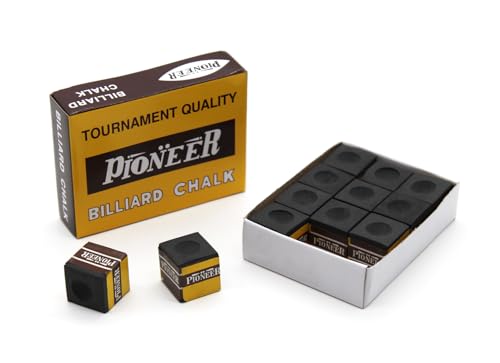 BILMAG Billard Zubehör Billardkreide Billard Chalk Pioneer, 12er Pack (Schwarz) von BILMAG