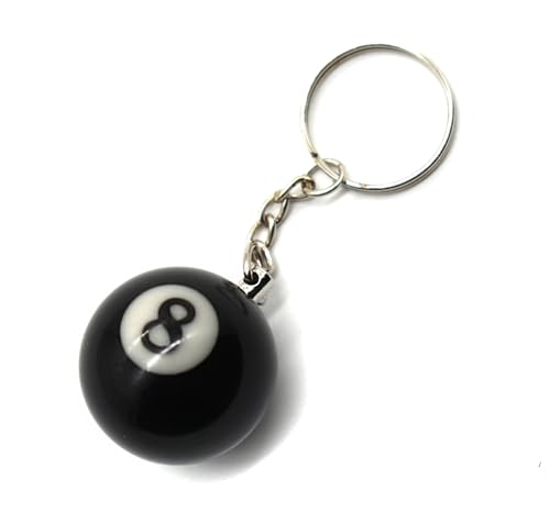 BILMAG Schlüsselanhänger Billard Billardkugel Schwarz Nr. 8, 30mm Pool BILMAG Schlüsselanhänger Billard Billardkugel Schwarz Nr. 8, 30mm Pool von BILMAG