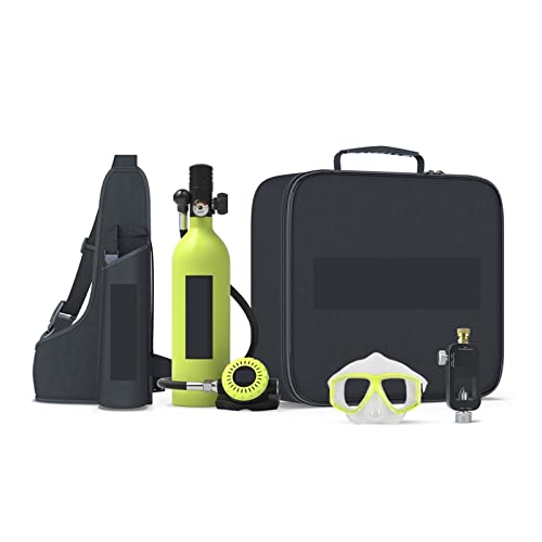 Mini-Tauchflasche Tauchausrüstung Tauchflasche Sauerstoffflasche Mini-Tauchflasche Schnorchelset Pumpen-Atemschutzmaskenadapter für Angeln, Schnorcheln und zur Notfallrettung(Color:Air tank D1) von BINGNU