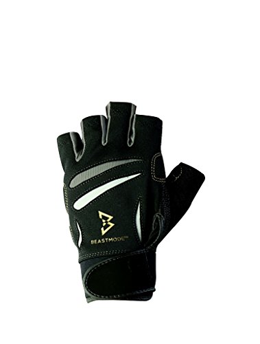 BIONIC Damen Handschuhe Beast Mode Fitness fingerlos, Damen, Beastmode Fitness Women's Fingerless Large, schwarz, Large von BIONIC