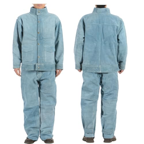 BIRJXVTO Arbeit Overall Uniform Männer Frauen Arbeitsanzüge Schweißanzug Werkstatt Mechanische Uniform Arbeitskleidung Lager Anzug,Light Blue,XXL von BIRJXVTO