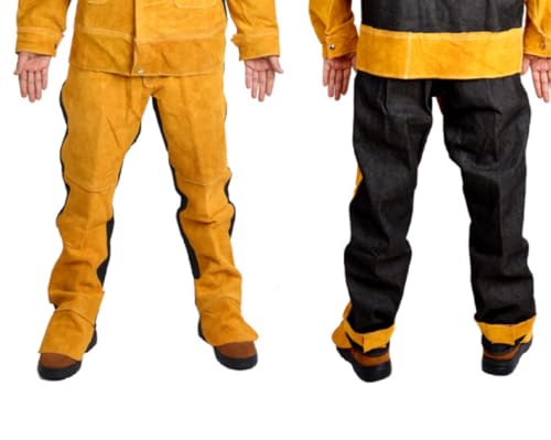 BIRJXVTO Premium Sommer Schweißkleidung Atmungsaktive Weiche Flammhemmende Feuerverzögernde Shop Elektrische Arbeit Kleidung Schutzkleidung,Yellow Pants,3XL von BIRJXVTO