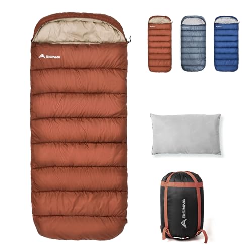 BISINNA Plus Size Wide Schlafsack für große Erwachsene, 3-4 Jahreszeiten Schlafsack Winter Outdoor Warmer Deckenschlafsack, XXL Camping Schlafsack beim Camping Orange L BISINNA Plus Size Wide Schlafsack für große Erwachsene, 3-4 Jahreszeiten Schlafsack Winter Outdoor Warmer Deckenschlafsack, XXL Camping Schlafsack beim Camping Orange L von BISINNA