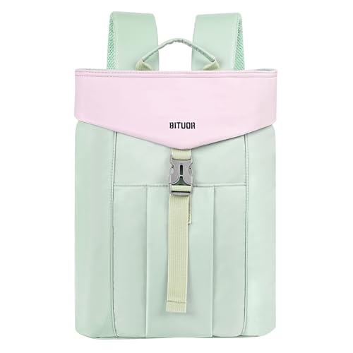 BITUOR Rucksack Damen Groß, Rucksäcke Mädchen, Tagesrucksack mit Laptopfach 14 Zoll, Wasserabweisender Schulrucksack Teenager, Reiserucksack, Elegant Backpack für Uni Business Freizeit, Mintgrün BITUOR Rucksack Damen Groß, Rucksäcke Mädchen, Tagesrucksack mit Laptopfach 14 Zoll, Wasserabweisender Schulrucksack Teenager, Reiserucksack, Elegant Backpack für Uni Business Freizeit, Mintgrün von BITUOR
