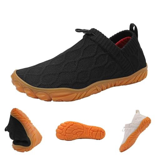 BIUBIULOVE Joyoasis Wasserschuhe, Joyoasis Wasserschuhe Gestrickt, Barfuß-Wasserschuhe, Barfuß-Wander-Slip-On-Laufschuhe, Orthopädische Gestrickte Wasser-Sneaker (Schwarz,39) von BIUBIULOVE