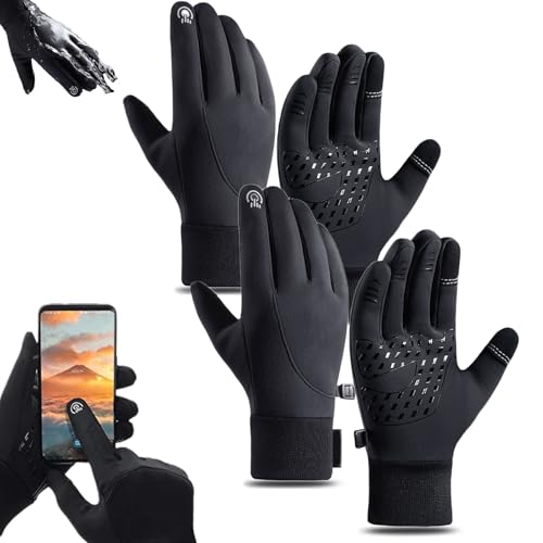 Dodorado-Handschuhe, Premium-Thermohandschuhe, Dodorado Premium-Thermohandschuhe, Dodorado Winterhandschuhe, Warme Touchscreen-Handschuhe (L,Schwarz/2 STK.) von BIUBIULOVE