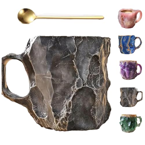 Kaffeetasse Aus Mineralkristall, 2024 Neue Kaffeetassen Aus Mineralkristall, 2024 Neue Mehrfarbige Kaffeetasse Aus Mineralkristall, Elegantes Kristallgeschenk (Grau) von BIUBIULOVE