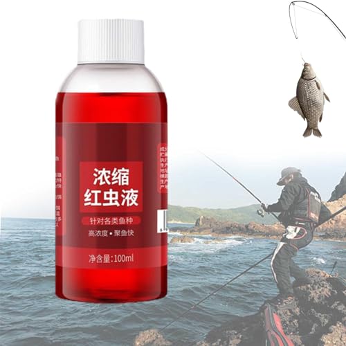 Red 40 Fishing Liquid, 2024 New Red Ink Fishing, Fischlockstoffe Mit Rotem Wurmduft Für Köder, Starker Fischlockstoff, Fischköder, Köderlockstoffverstärker (1 STK) von BIUBIULOVE