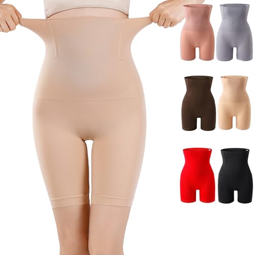 Silyka Bauchweghose Mit Hoher Taille, Silyka Bauch- Und Hüftliftinghose, Nahtlose Shapewear-Shorts, Silyka Hüftliftinghose, Shapewear Für Damen (Haut,M/L) von BIUBIULOVE