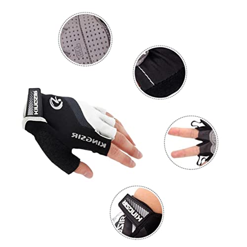 BIUDECO 1 Paar rutschfeste Atmungsaktive Halbfingerhandschuhe Für Outdoor Sportarten XXL Weiß Ideal Zum Radfahren Klettern Angeln Und Reiten von BIUDECO