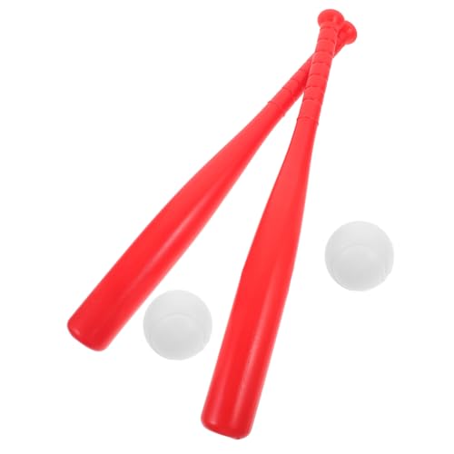 BIUDECO 1 Satz Baseball-übungsspielzeug Baseballs Zum Pitchen Bälle Schläger Draußen Baseball Spielen Kinder Trainieren Baseball Weiche Baseballbälle Für Kinder Minibälle Plastik Rot von BIUDECO