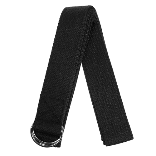 BIUDECO 2st Yoga-stretching-gürtel Fitness Stretching-yoga-gurte Verstellbarer Yogamattengurt Übungsgurtdehnung Übungsgürtel Dehnbares Band Yoga-gürtel Turngürtel Polyester Baumwolle Black von BIUDECO