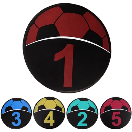 BIUDECO Bodenmarkierungen Kinder Fußball Fußballmarkierungsplatten rutschfeste Teppichmarkierungen Basketball Agility Fußballzubehör Training Schule Sport Punkte für Fußballmarker von BIUDECO