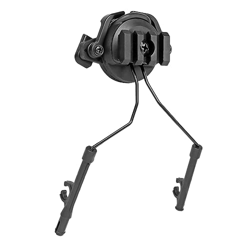 BIUDECO Satz Helmschiene Headset-Halter Kopfhörerständer Helm-ohrenschützer Headset-Adapter Schnelle Schiene Für Helm Kopfhöreradapter Helmkopfhörerhalterung Helm-kopfhörer-Adapter Black von BIUDECO