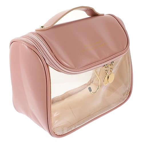 BIUDECO Transparente Make Up Tasche Für Reisen Große Kulturtasche Mit Spiegel Ideal Für Kosmetik Und Toilettenartikel Perfekter Organizer Für Brautgeschenke Und Schminkkoffer von BIUDECO