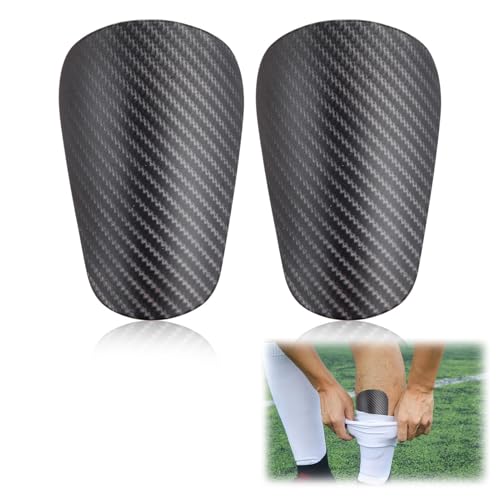 Fußball Schienbeinschoner, Dunkelgrau 10 x 6 cm Extra Mini Schienbeinschoner, Schienbeinschoner für Jugendliche und Erwachsene, Bequeme Schutzausrüstung (Kohlefaser) Fußball Schienbeinschoner, Dunkelgrau 10 x 6 cm Extra Mini Schienbeinschoner, Schienbeinschoner für Jugendliche und Erwachsene, Bequeme Schutzausrüstung (Kohlefaser) von BIVOFU