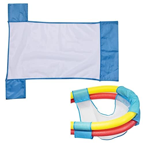 Pool Nudel Stuhl Netz, Schwimmen Mesh Stuhl, Schwimmender Pasta Stuhl, Schwimmen Nudel Mesh Sling für Kinder und Erwachsene, Einstellbare Pasta Loops in U-Form, Nudel Nicht enthalten (2 Stück) von BJMAND