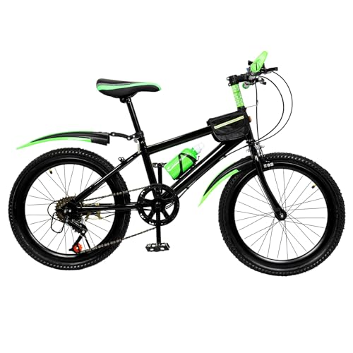 BJTDLLX Kinderfahrrad 20 Zoll Jungen | Kinderfahrrad 20 Zoll Mädchen | Upgraded Fahrrad 20 Zoll Mountainbike | Premium 7 Gang MTB | Kohlenstoffstahl Rahmen | Doppelscheibenbremse von BJTDLLX