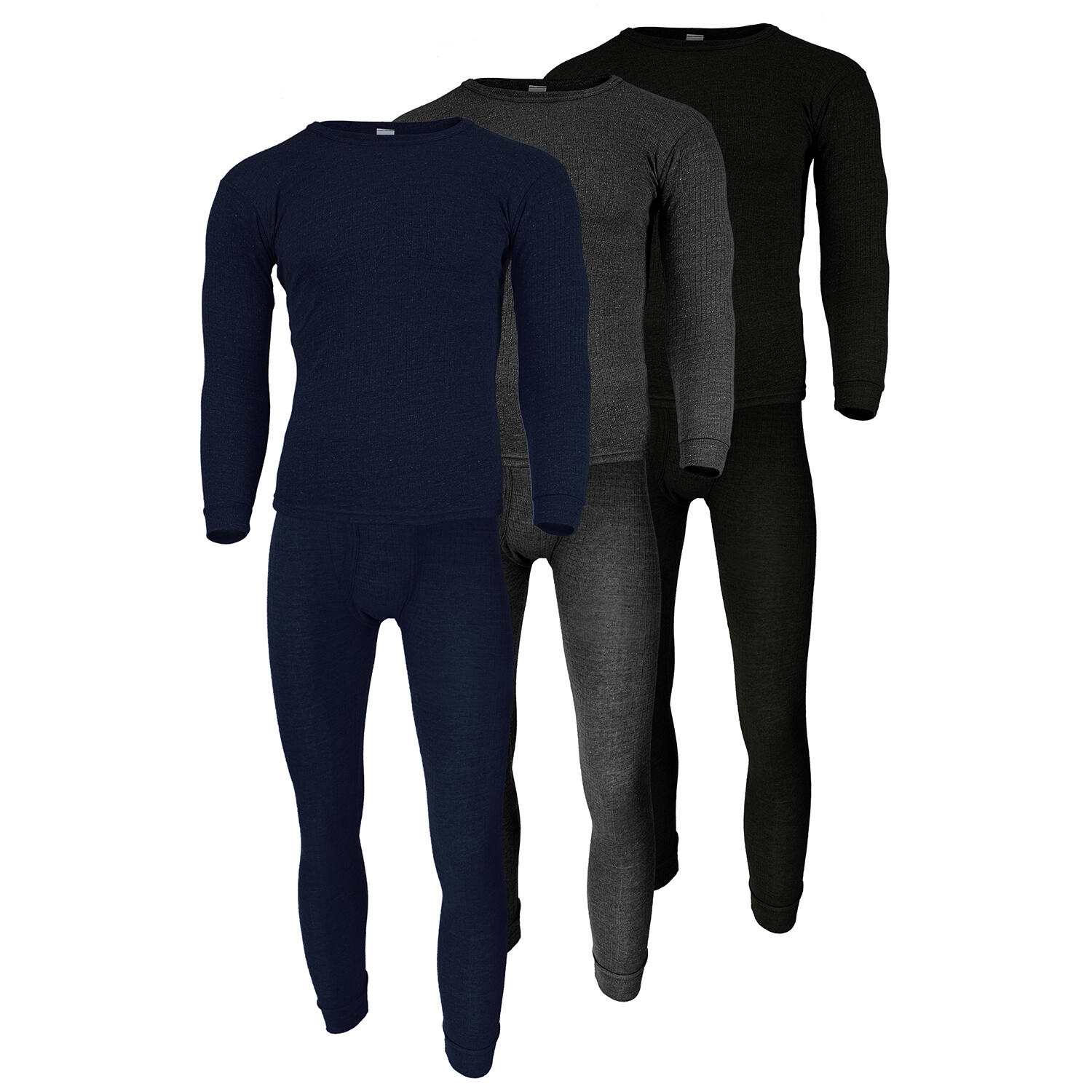 Thermounterwäsche Herren 3er Set | Hemd + Hose | Anthrazit/Blau/Schwarz von BLACK SNAKE