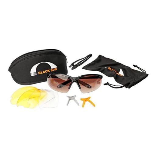 BLACK SUN Fahrradbrille Sportlesebrille: Bifokal, bester Wind- und Sonnenschutz, UV-400 (Schwarz, Dioptrie 2,5) von BLACK SUN