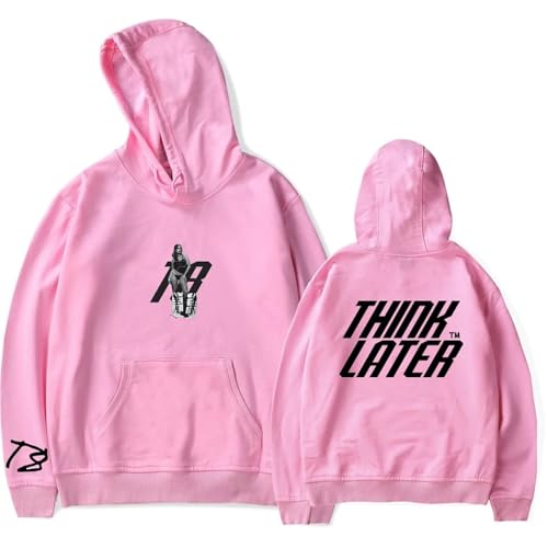 BLAENU Tate McRae T8 World Tour Think Later Merch Kapuzenpullover Hoodie Für Damen Und Herren 2D Bedruckter Pullover Winter-Oberteile Harajuku Pullover Unisex Straßenkleidung XXS-4XL-Black||XXS von BLAENU