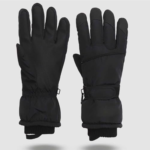 BLAFT -30 Grad Celsius Winter Outdoor Männer Frauen Warme Fünf Finger Handschuhe mit Anti-Frost Anti-Kälte Wind Touchscreen Anti-Schnitt Warm und bequem Handschuhe warme Wolle (Schwarz, 30 * 30cm) von BLAFT