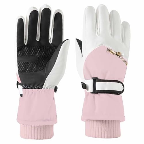 BLAFT Männer und Frauen Winter Skifahren warme Handschuhe, Touchscreen Winddicht und kalt Anti-Rutsch-Anti-Cut volle Finger fahrradhandschuhe Suitable für Skifahren, Radfahren (lila, 28CM*15CM*10CM) von BLAFT