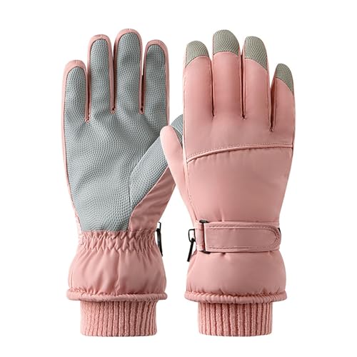 BLAFT Männer und Frauen im Freien Herbst und Winter Outdoor Handschuhe Anti-Rutsch atmungsaktiv wasserdicht kältebeständig halben Finger sporthandschuhe Herren Kann für mindestens Reiten (Rosa, XL) von BLAFT