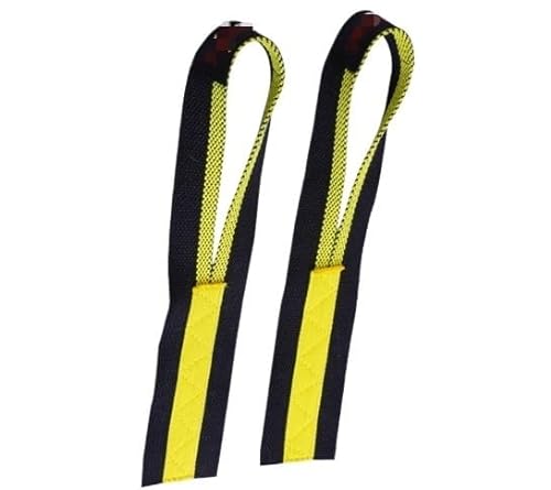 Handgelenk-Handschuh-Booster-Bänder, Gewichtheber-Kompressionsbänder, Fitness-Klimmzug-Trainingshilfe, Handgelenk-Handschuhe (Size : Black and Yellow/35cm) von BLBTEDUAMDE