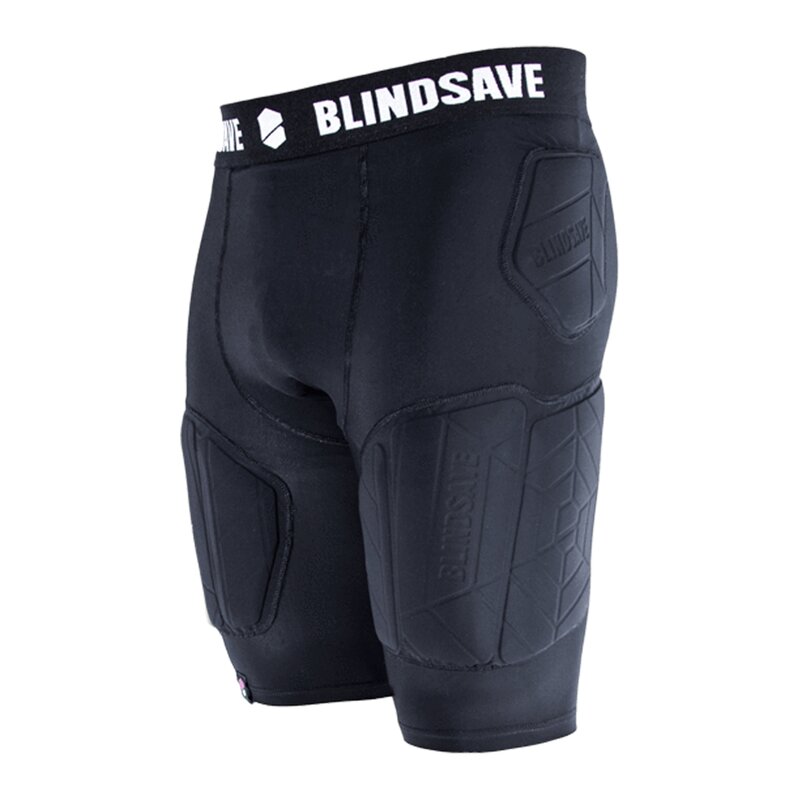 BLINDSAVE Padded Compression Shorts Pro +, 5 Pad Unterhose - schwarz Gr. XS von BLINDSAVE