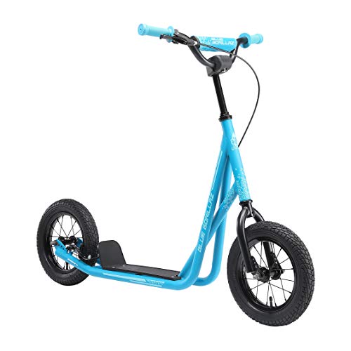 BLUE GORILLAZ Roller Kinderroller Tretroller Kickscooter für Jungen, Mädchen ab 6-7 Jahre | 12 Zoll Scooter mit Luftreifen | Blau von BLUE GORILLAZ