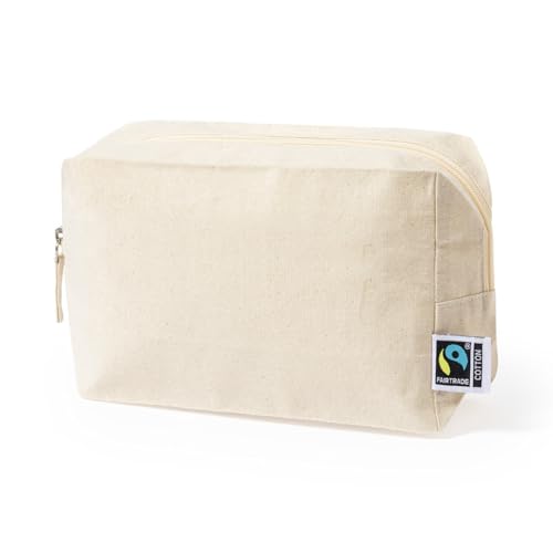 Nature Kulturbeutel aus Fairtrade-zertifizierter Bio-Baumwolle, 180 g/m², 20,5 x 14 x 7,5 cm, Fairtrade-zertifiziert, braun, Kulturbeutel Nature Kulturbeutel aus Fairtrade-zertifizierter Bio-Baumwolle, 180 g/m², 20,5 x 14 x 7,5 cm, Fairtrade-zertifiziert, braun, Kulturbeutel von BLUECHOLON