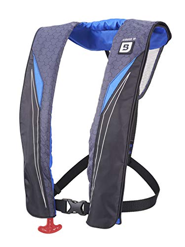 BLUESTORM Gear Cirrus26 Aufblasbare PFD-Schwimmwesten (blau) für Erwachsene | US-Küstenwache zugelassen, automatische Rettungsweste mit manueller Übersteuerung, Konvertierbarkeit von BLUESTORM