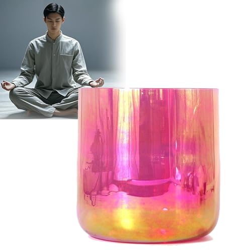 Cosmic Light Alchemy Bowl, Klangschale Aus Quarzkristall Klangschalen Singing Bowl Mit Schlägel Und O-Ring, Klangschale Für Yoga, Meditation Und Klangheilung A Note,6in von BLUEZY