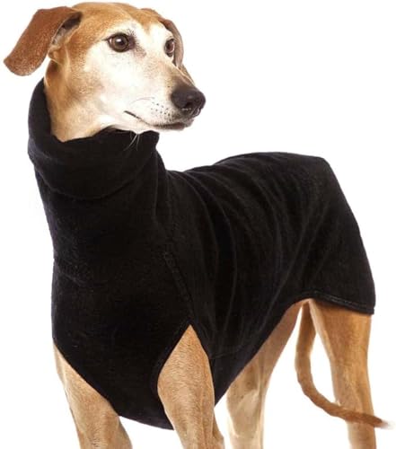 Herbst Und Winter Warme Windhund Labrador Schäferhund Kleidung Für Große Hunde Hemd Hohen Hals Pullover Stretch Fleece Pullover Für Hunde Hundebekleidung Hundemantel A,XXL von BLUEZY