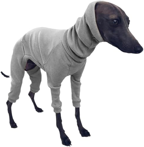 Italienische Windhund-Kleidung, Hundebekleidung Hundemantel Fleece Pyjama-Einteiler, Vierbeiniger Rollkragenpullover, Haustier-Kleidung, Mantel-Outfit for Mittelgroße Und Große Hunde A,XXL von BLUEZY